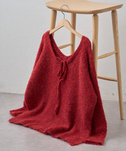 【nane】圈圈紗V領針織套頭衫