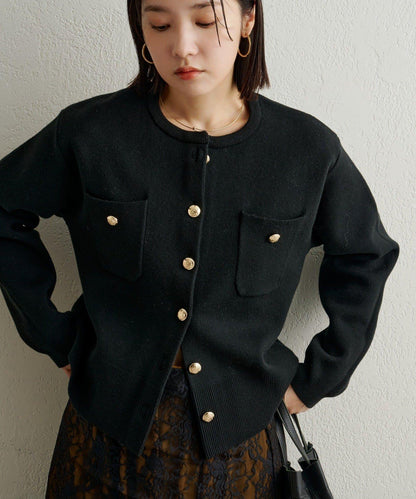 衛衣風格紐扣開衫