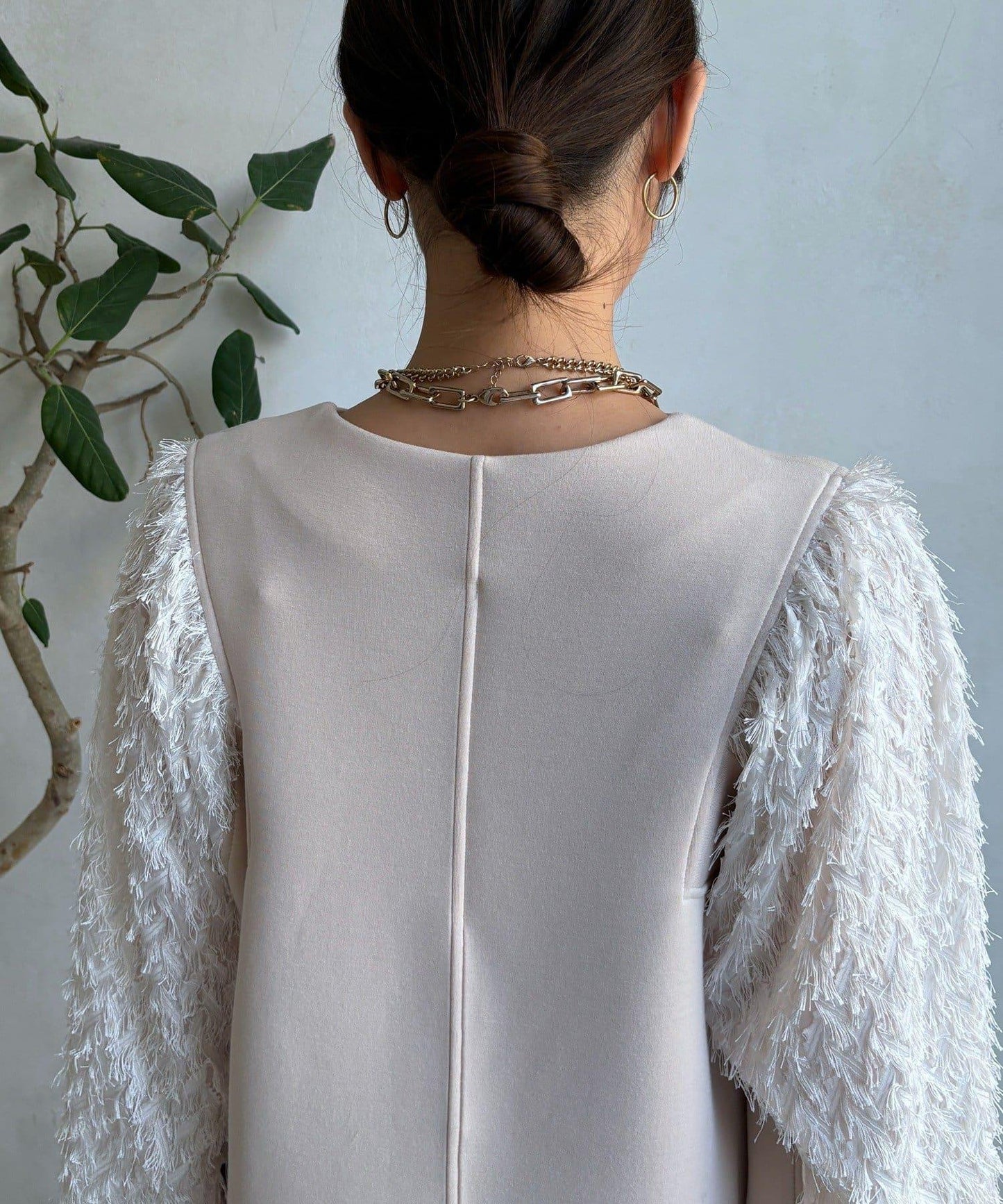 拼接蕾絲連衣裙