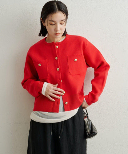 衛衣風格紐扣開衫