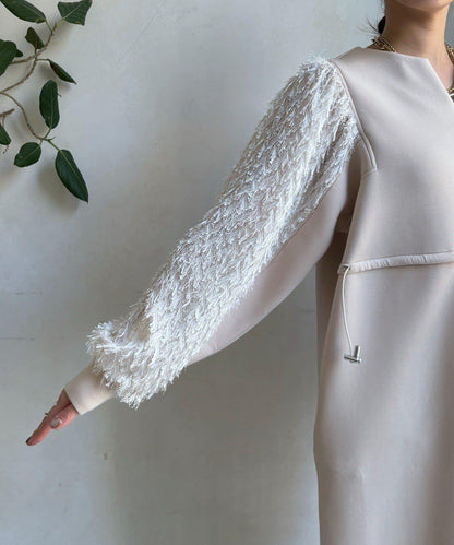 拼接蕾絲連衣裙