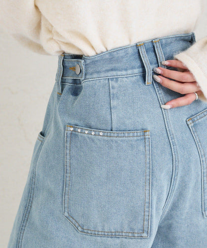 鉚釘牛仔褲