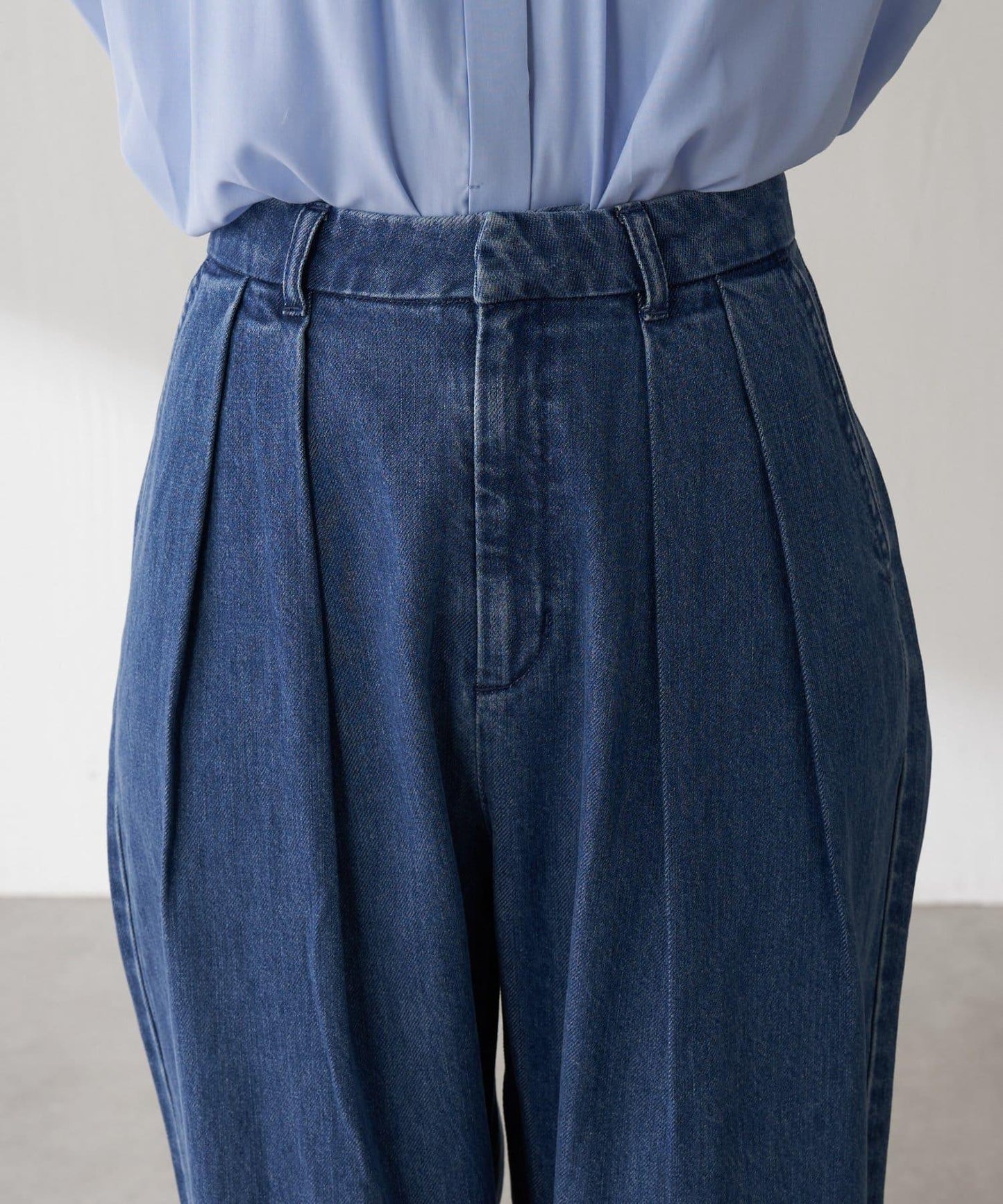 【修飾身形】Q.anos裝飾褶皺寬鬆長褲