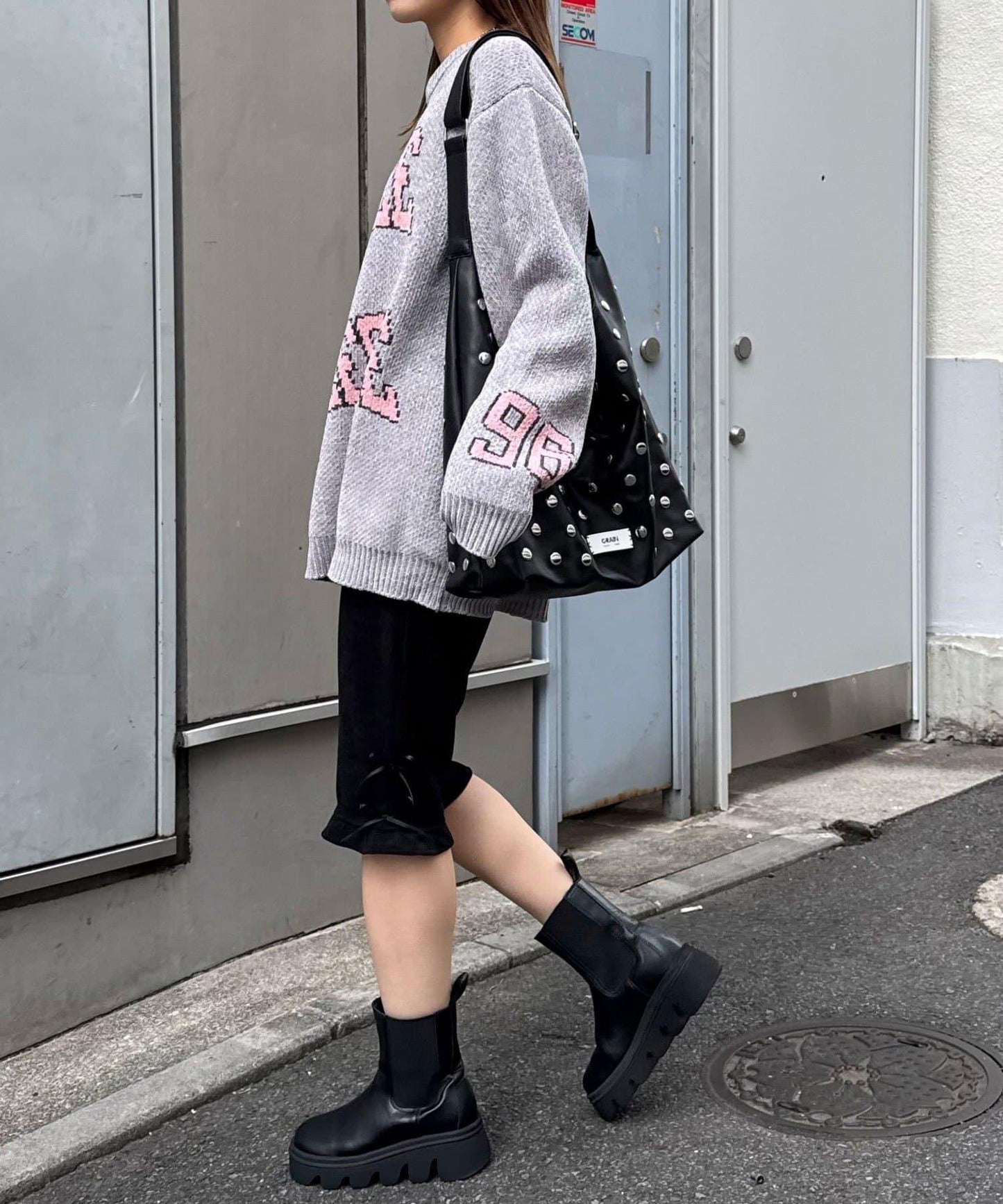 緞帶燈芯絨七分褲