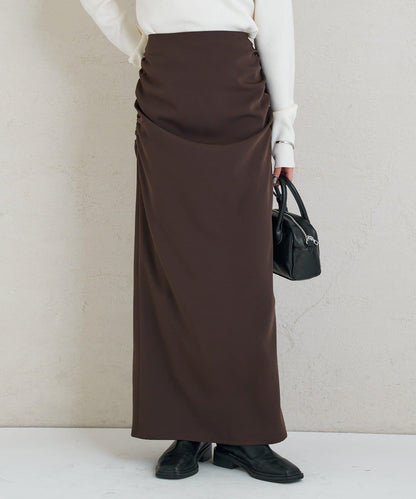 《10%OFFおすすめアイテム》側褶打褶半身裙
