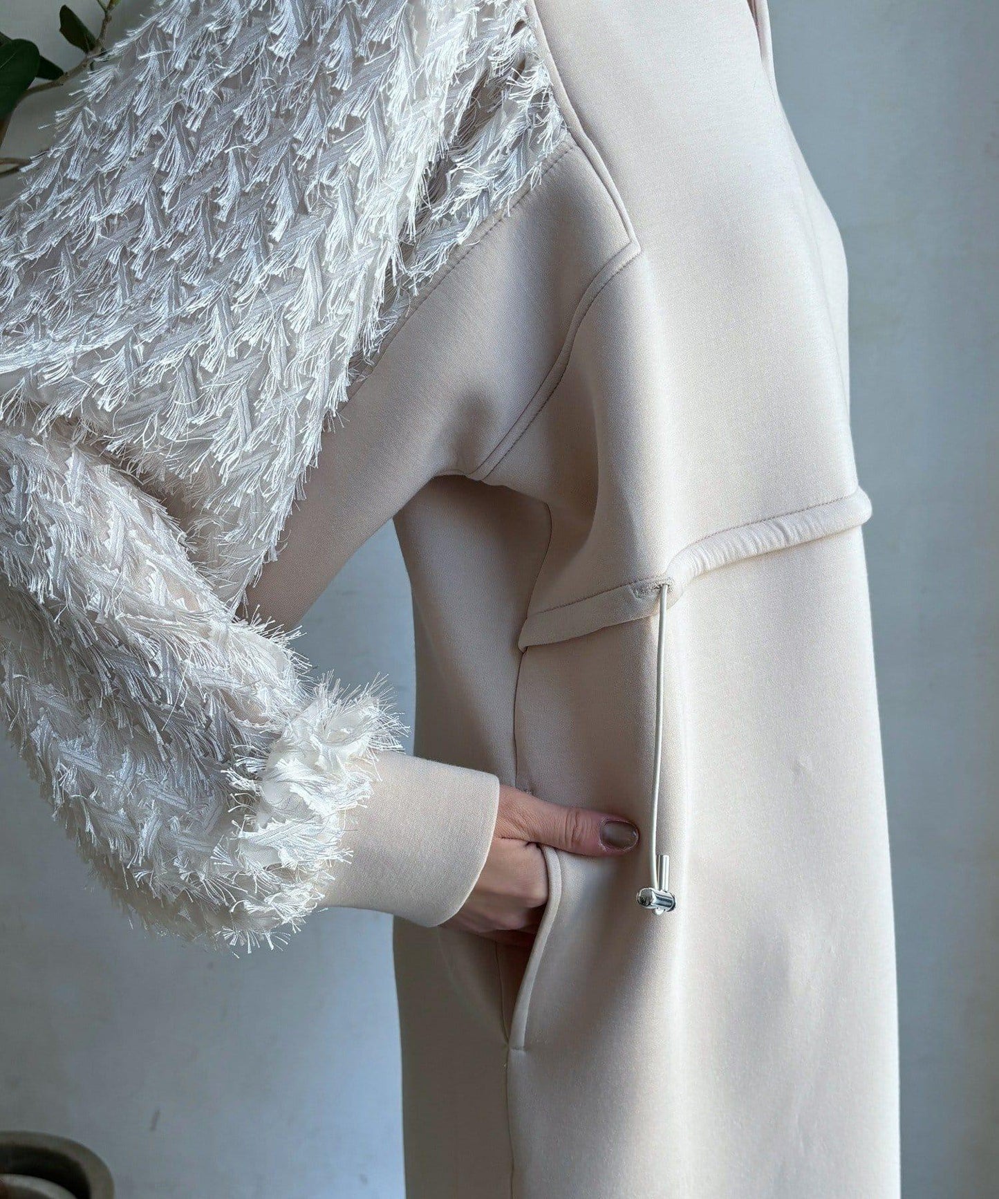 拼接蕾絲連衣裙