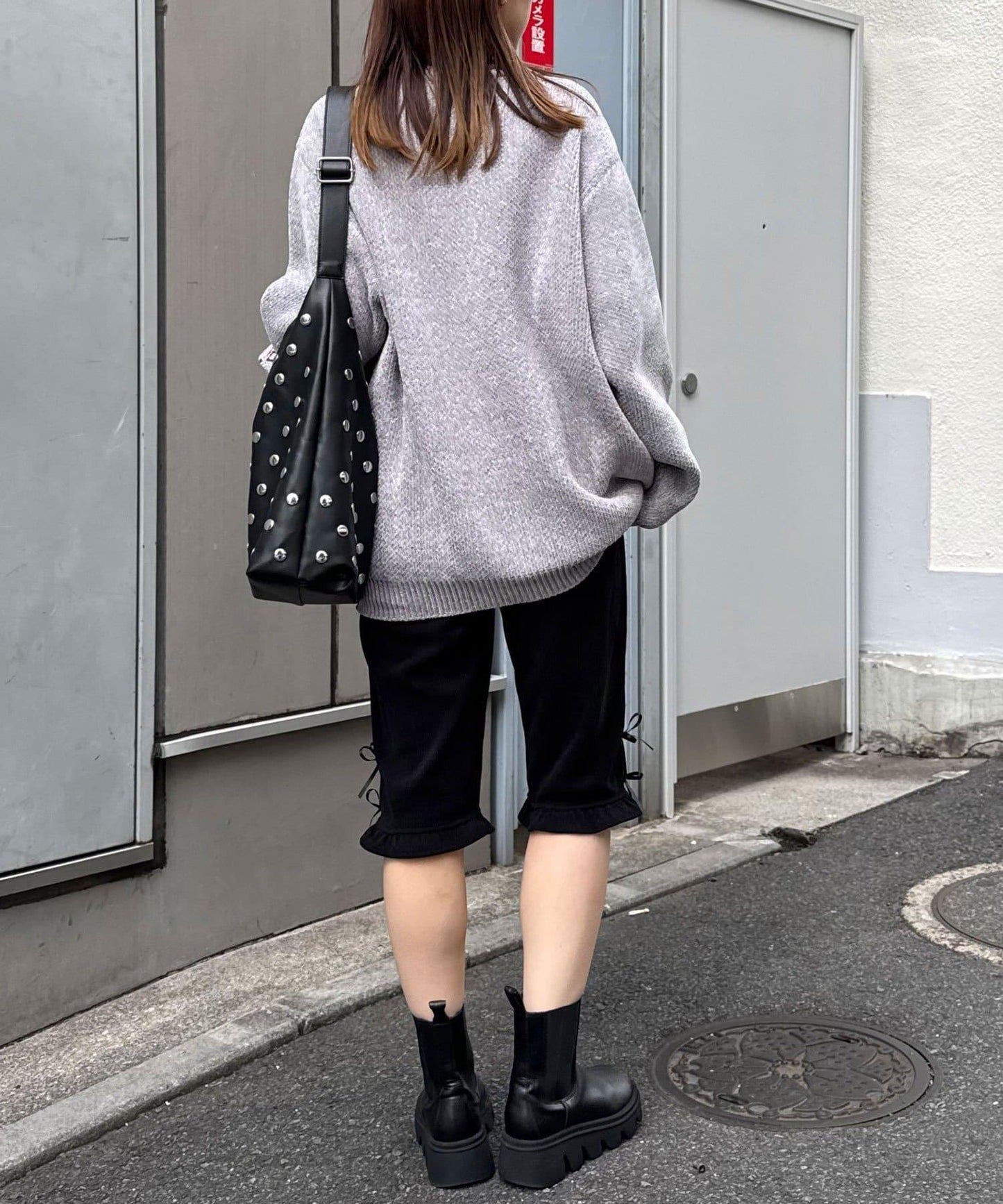 緞帶燈芯絨七分褲