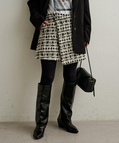 【可搭配套裝穿著◎】粗花呢包裹半身裙