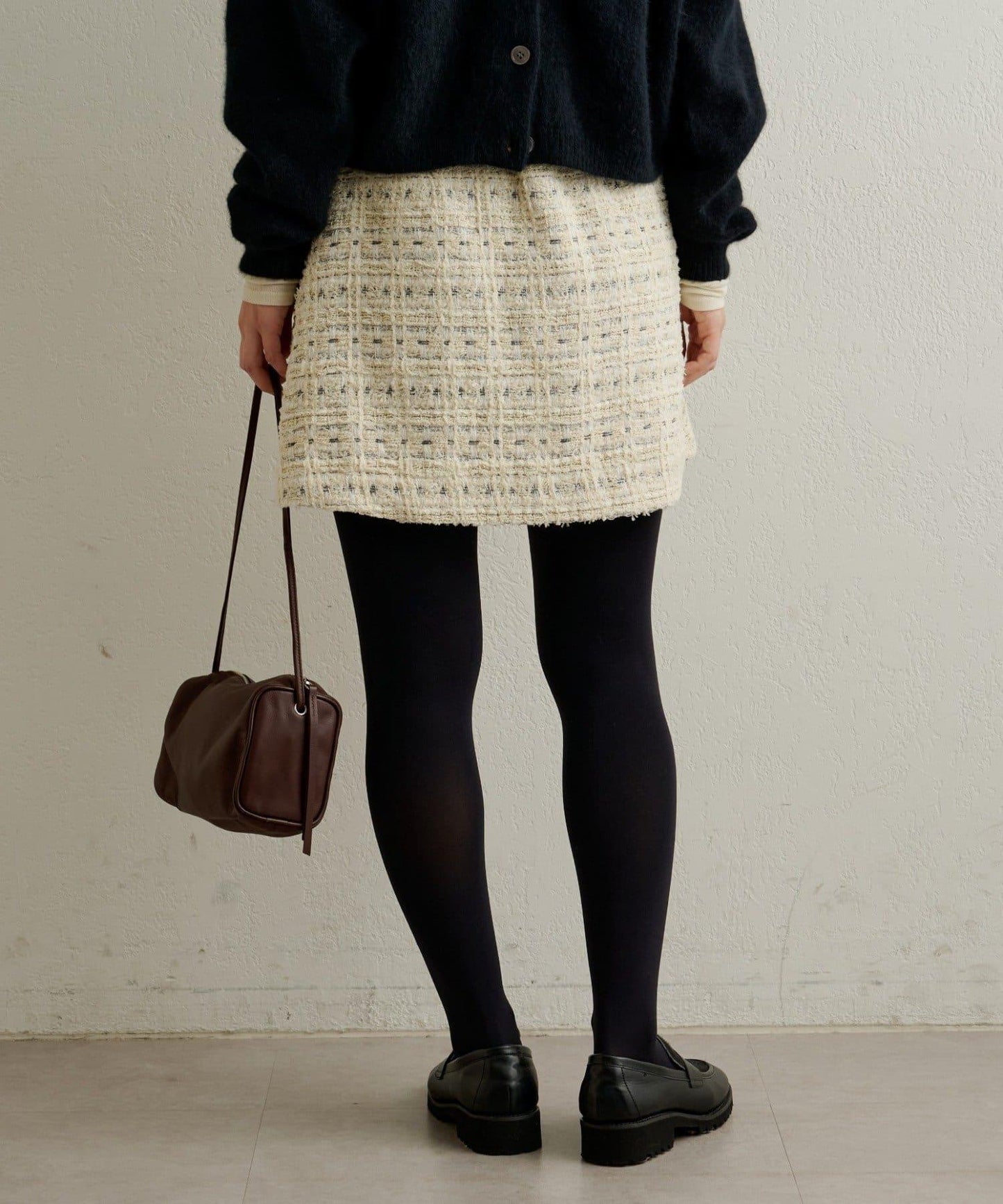 【可搭配套裝穿著◎】粗花呢包裹半身裙