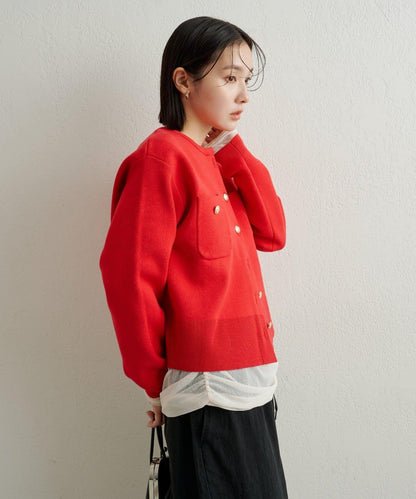 衛衣風格紐扣開衫