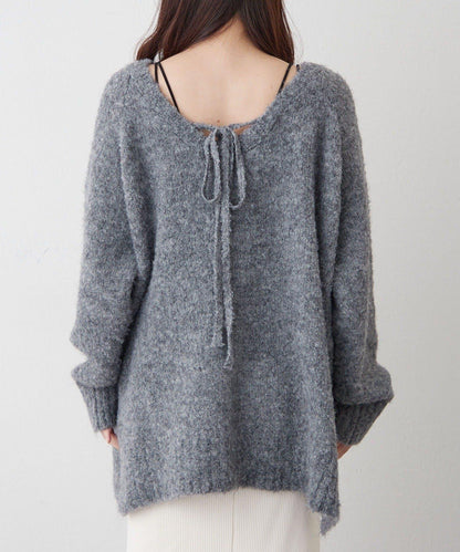【nane】圈圈紗V領針織套頭衫