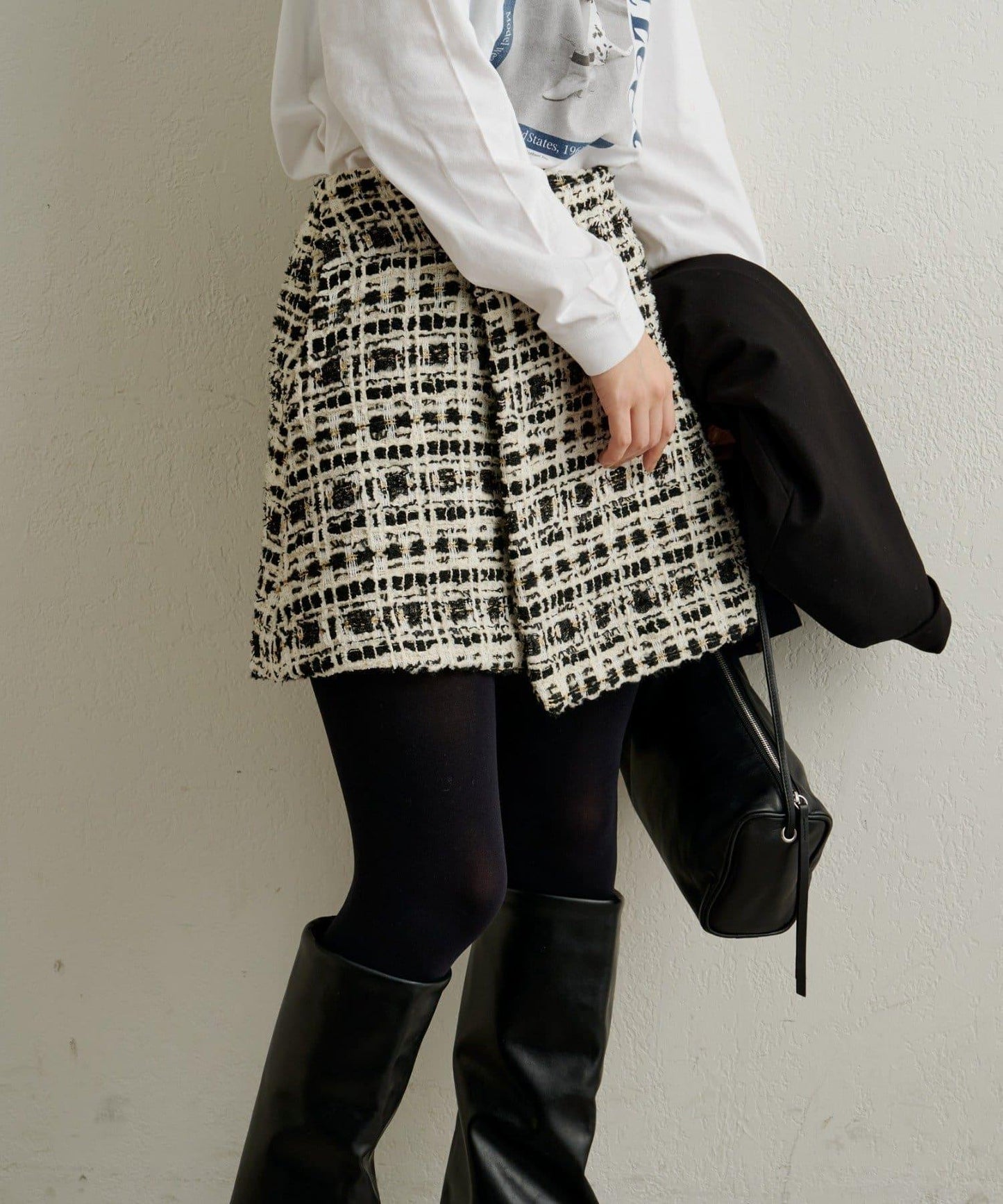 【可搭配套裝穿著◎】粗花呢包裹半身裙