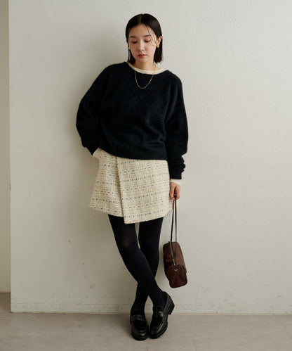 【可搭配套裝穿著◎】粗花呢包裹半身裙