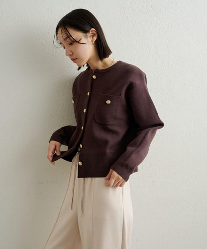 衛衣風格紐扣開衫