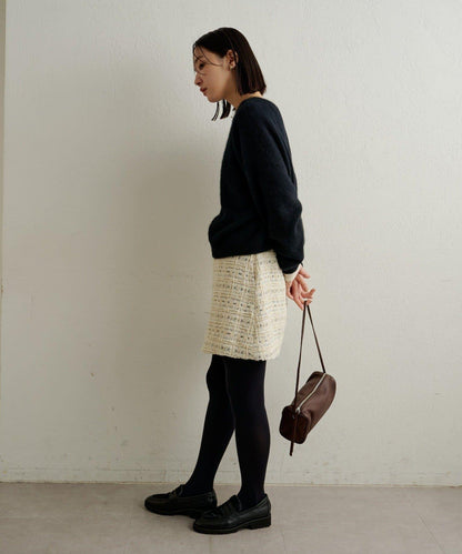 【可搭配套裝穿著◎】粗花呢包裹半身裙