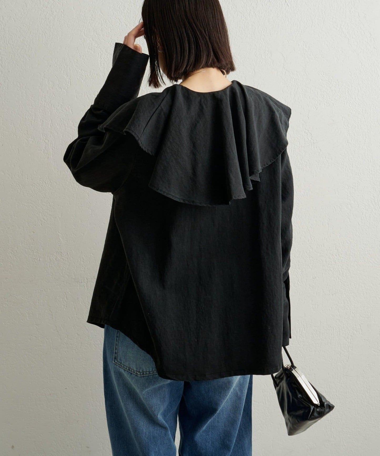 【可搭配套裝穿著◎】仿水洗荷葉邊襯衫