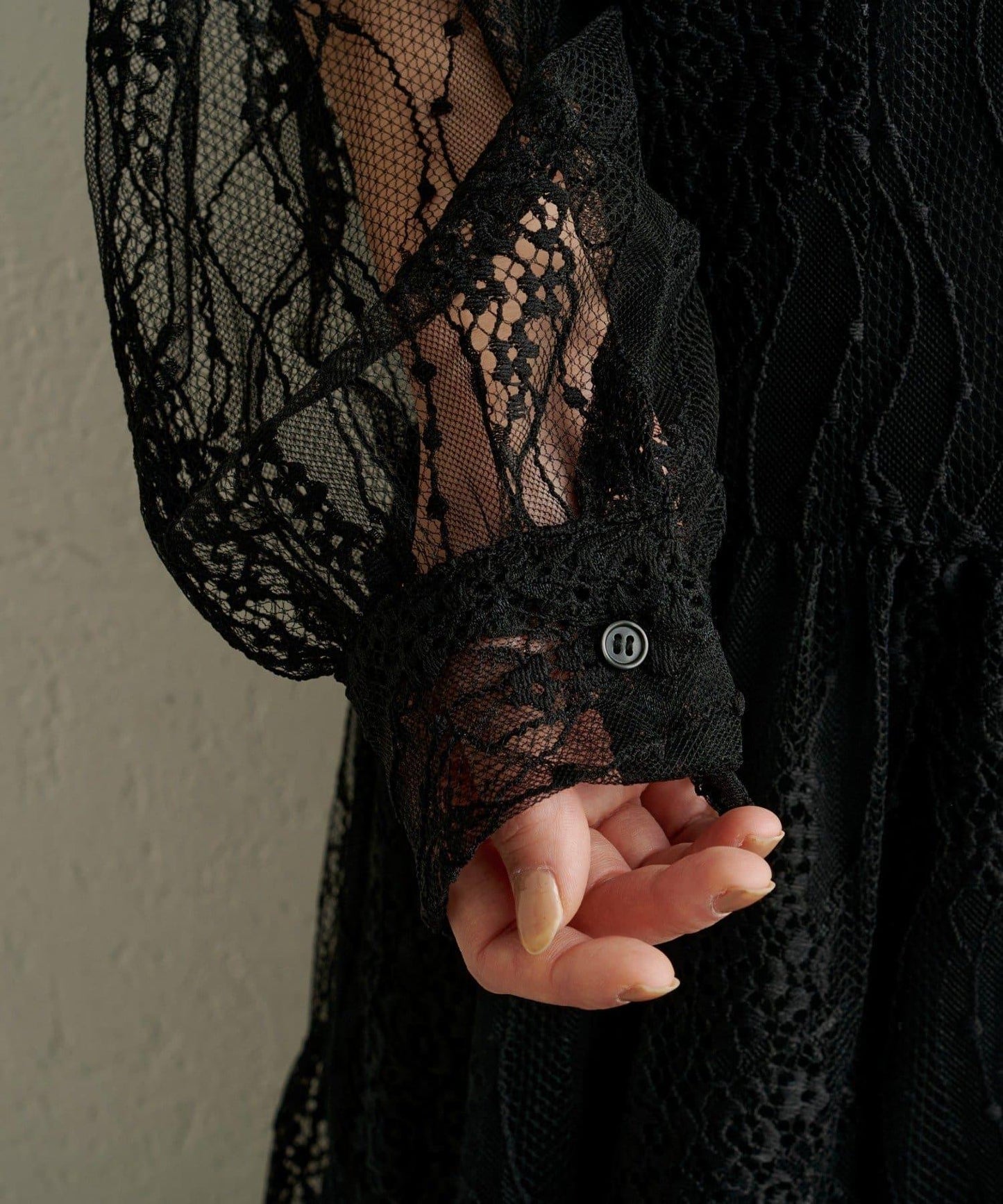 透視層疊連衣裙