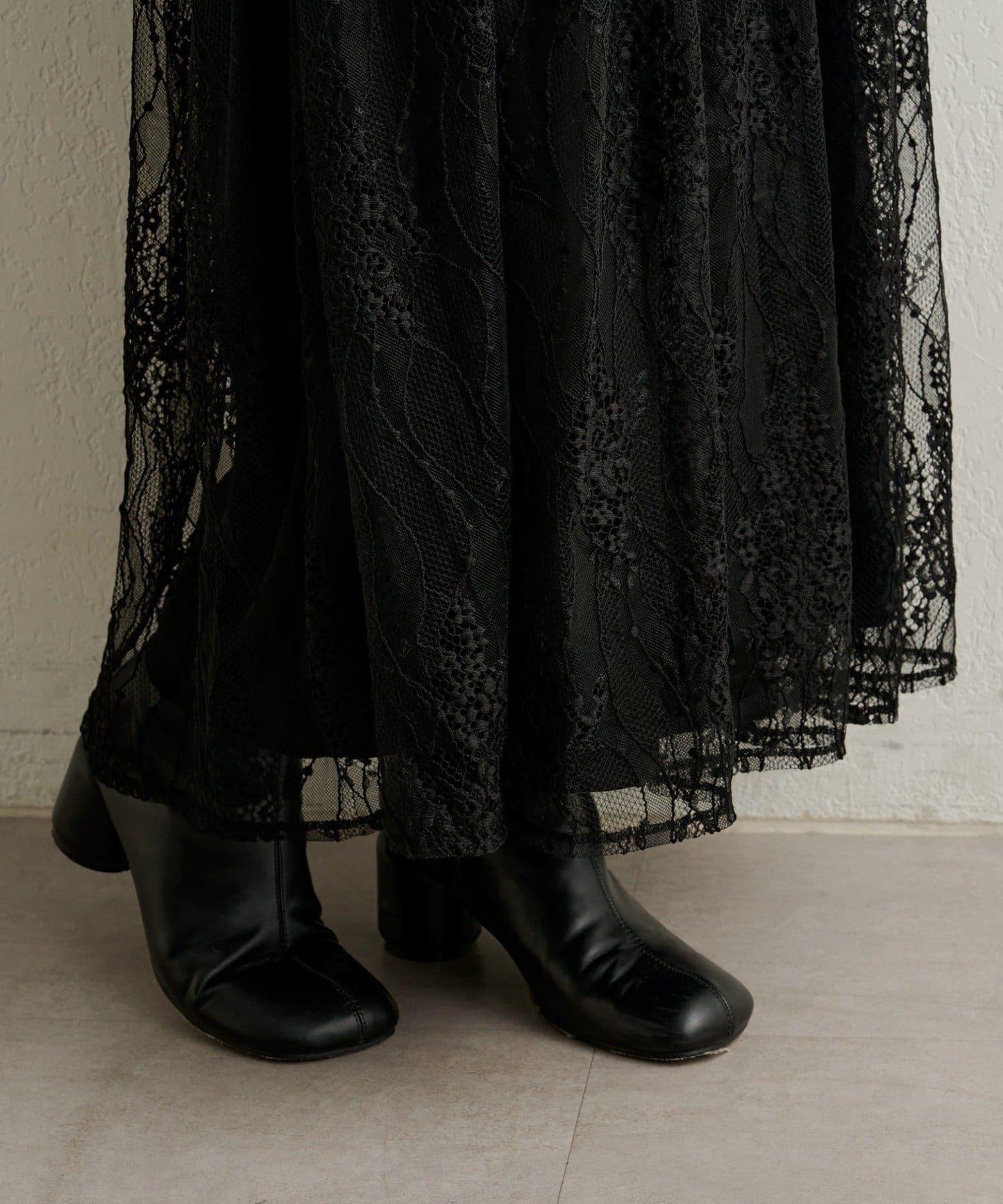 透視層疊連衣裙