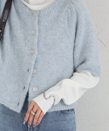 《10%OFFおすすめアイテム》蓬鬆短袖針織開衫