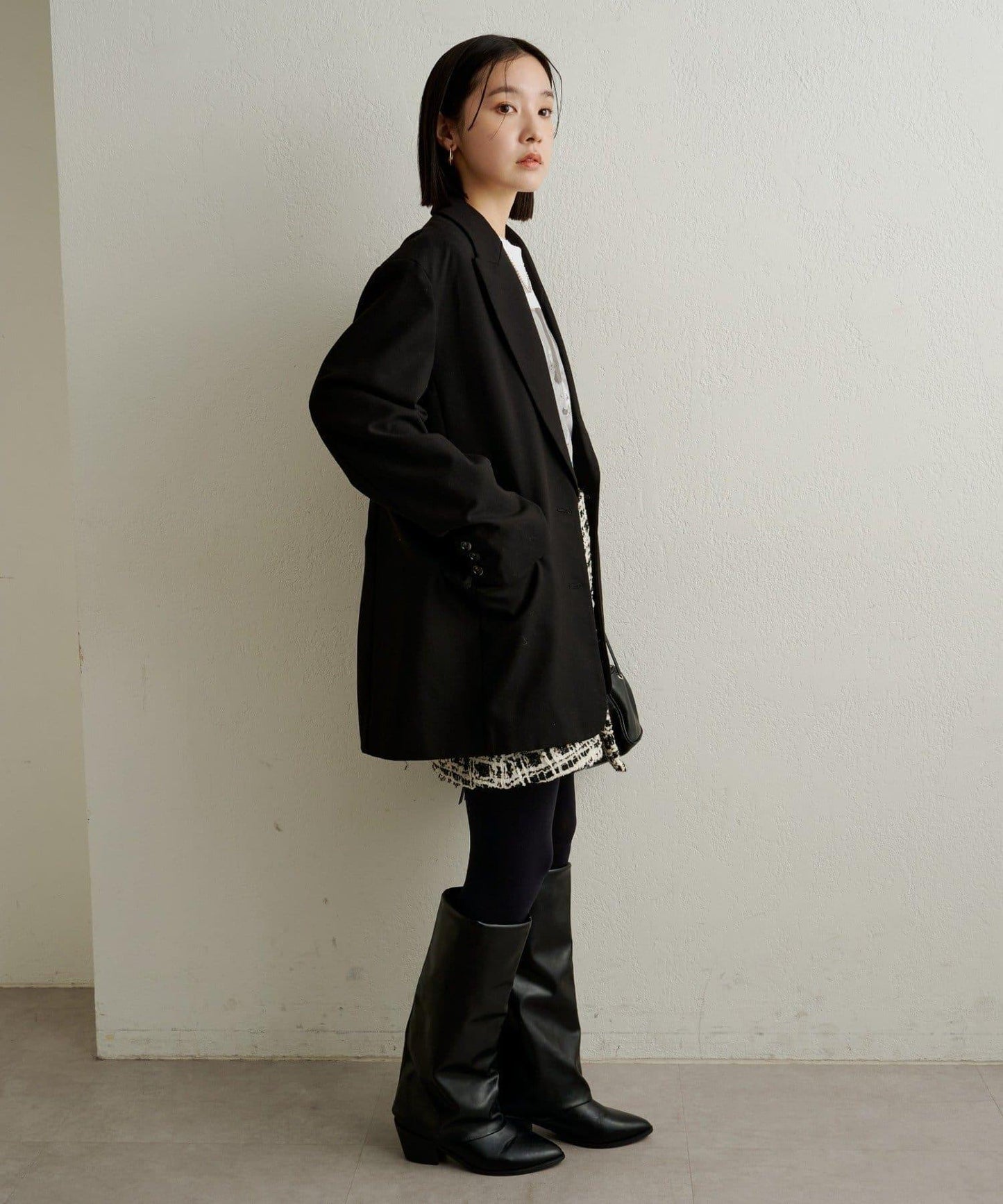 【可搭配套裝穿著◎】粗花呢包裹半身裙