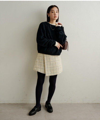 【可搭配套裝穿著◎】粗花呢包裹半身裙