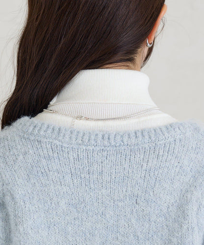 《10%OFFおすすめアイテム》蓬鬆短袖針織開衫