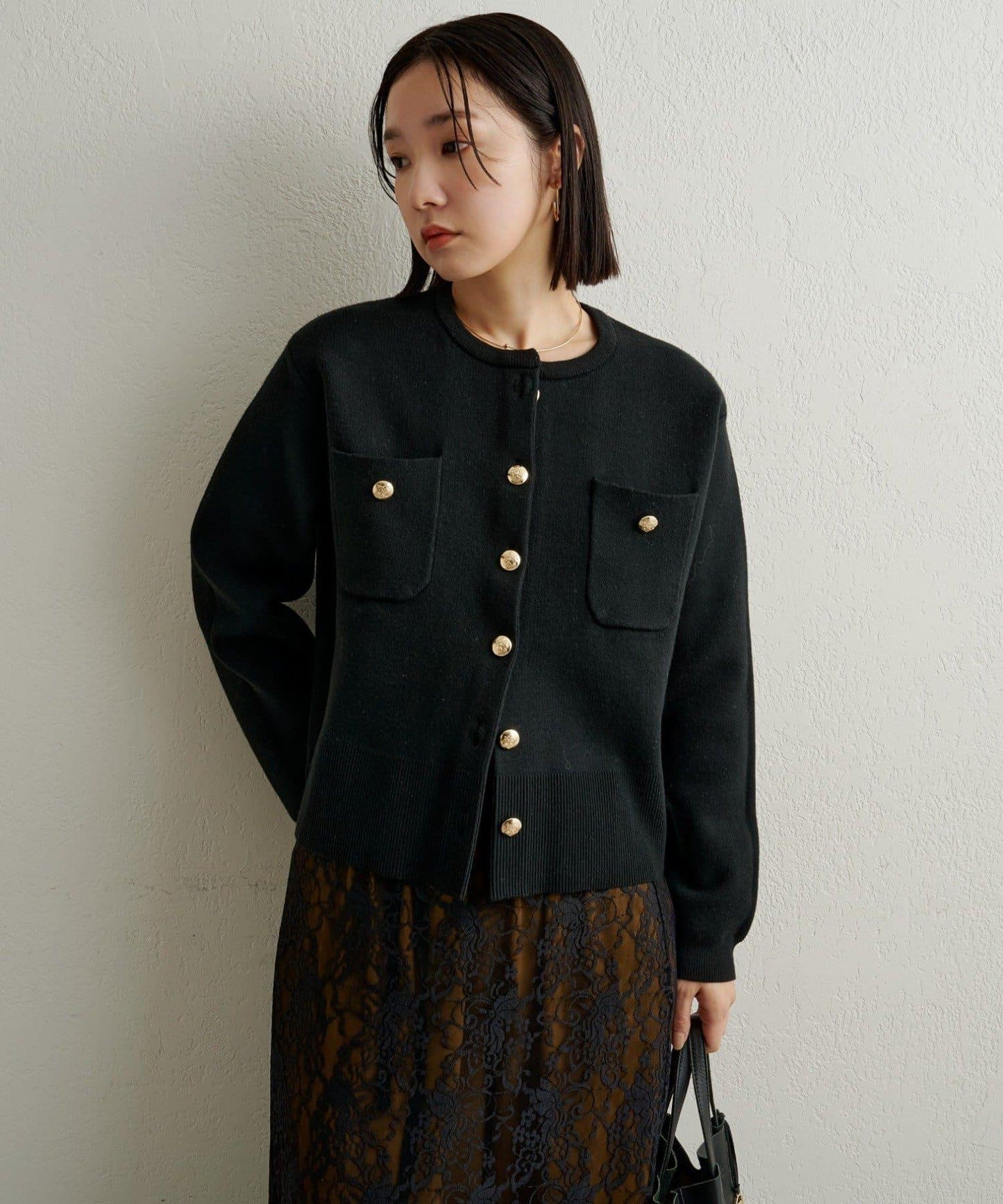 衛衣風格紐扣開衫