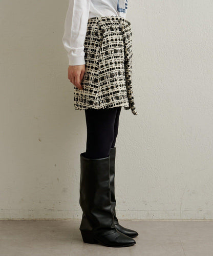 【可搭配套裝穿著◎】粗花呢包裹半身裙