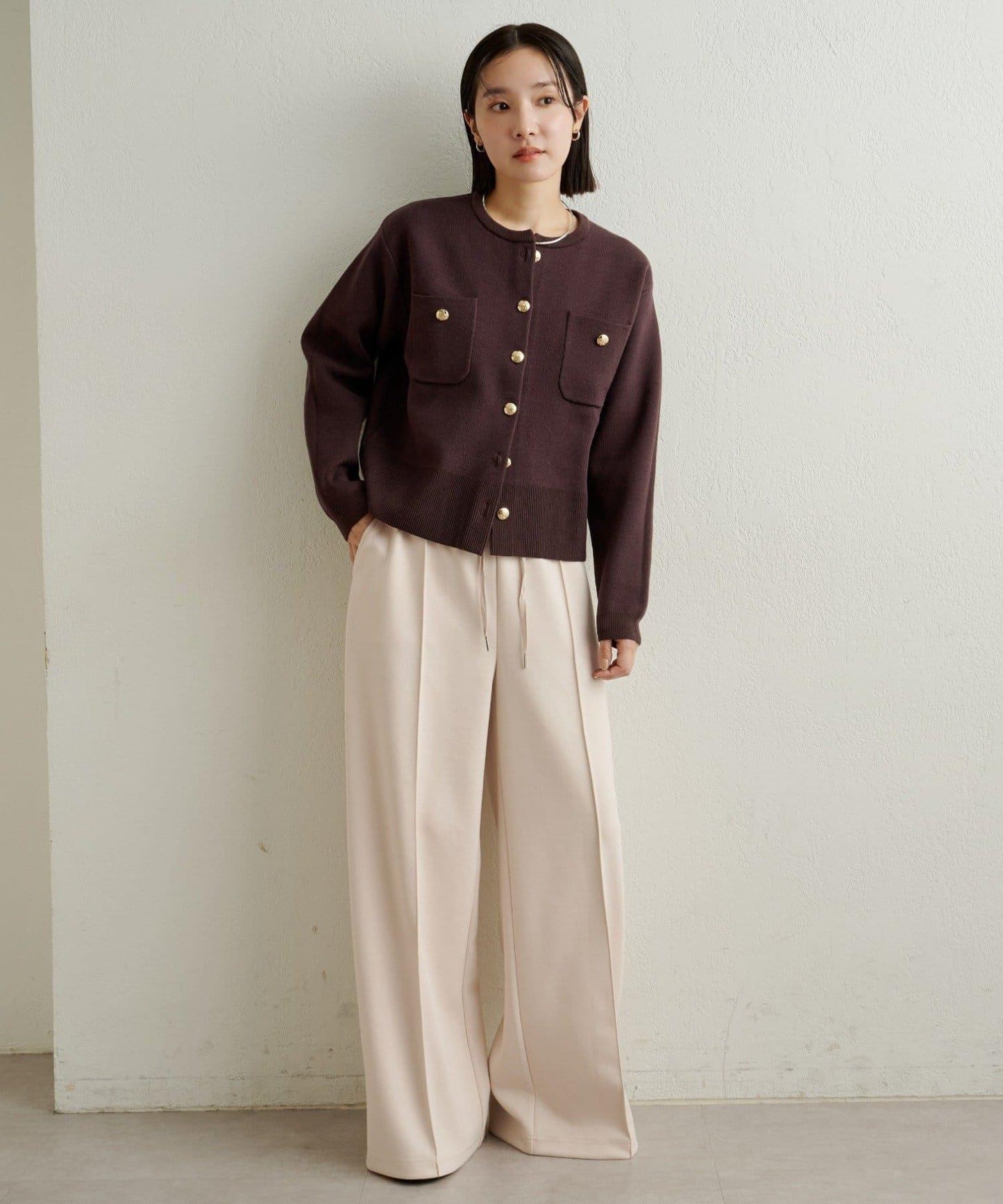 衛衣風格紐扣開衫