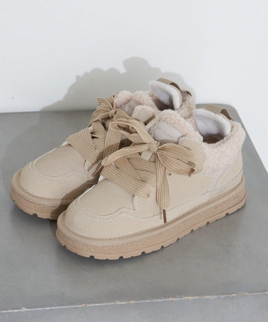 帶羔毛麂皮休閒鞋