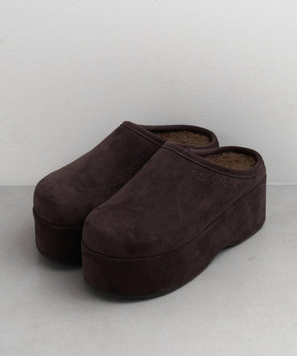 厚底羊羔絨懶人鞋