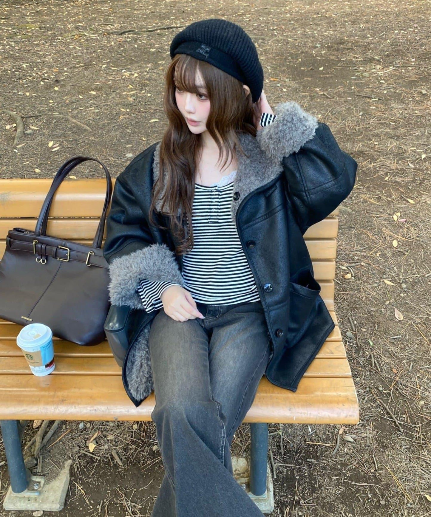 【可調節腰圍/兩種尺碼】喇叭牛仔褲