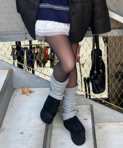 厚底羊羔絨懶人鞋