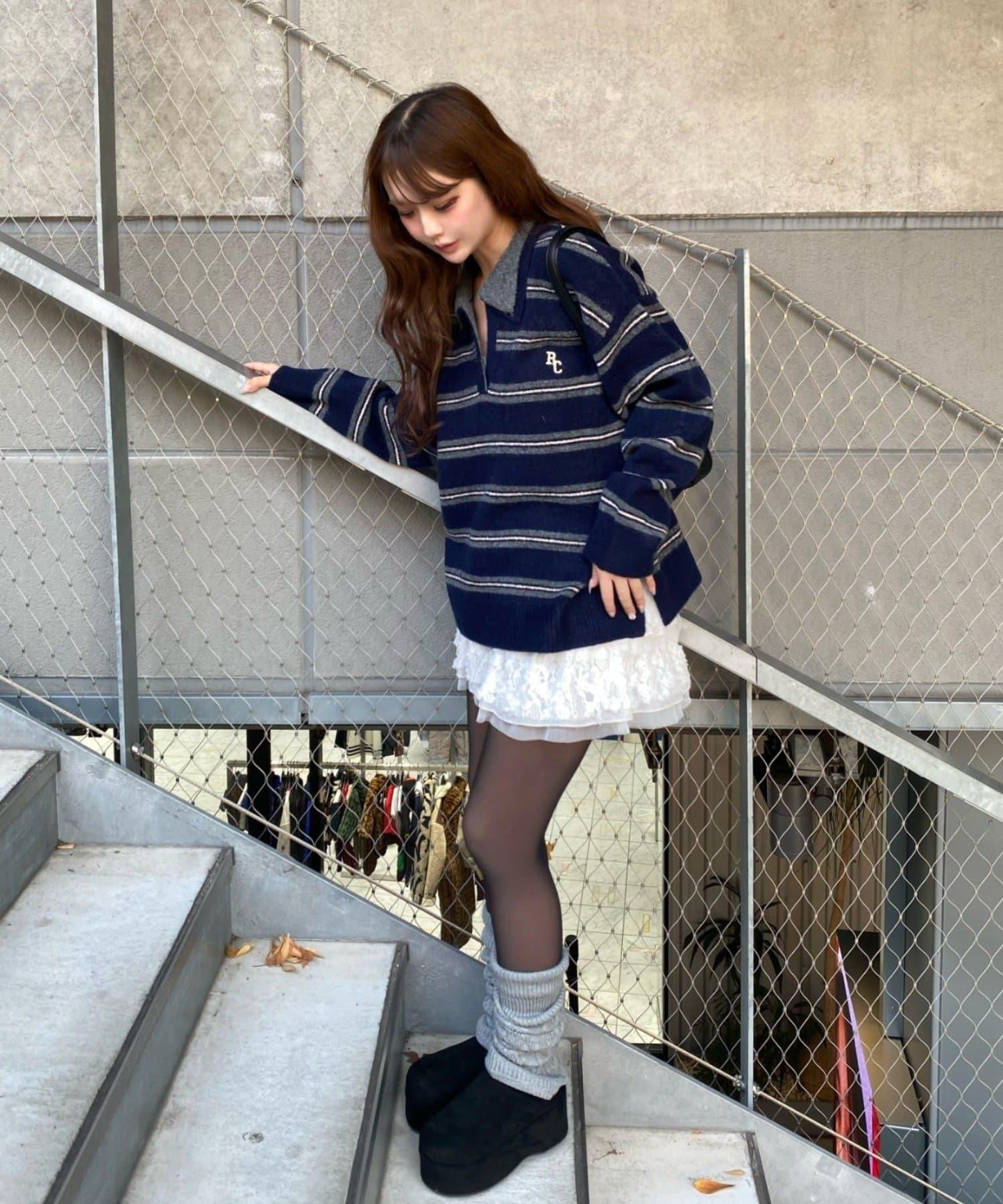 厚底羊羔絨懶人鞋