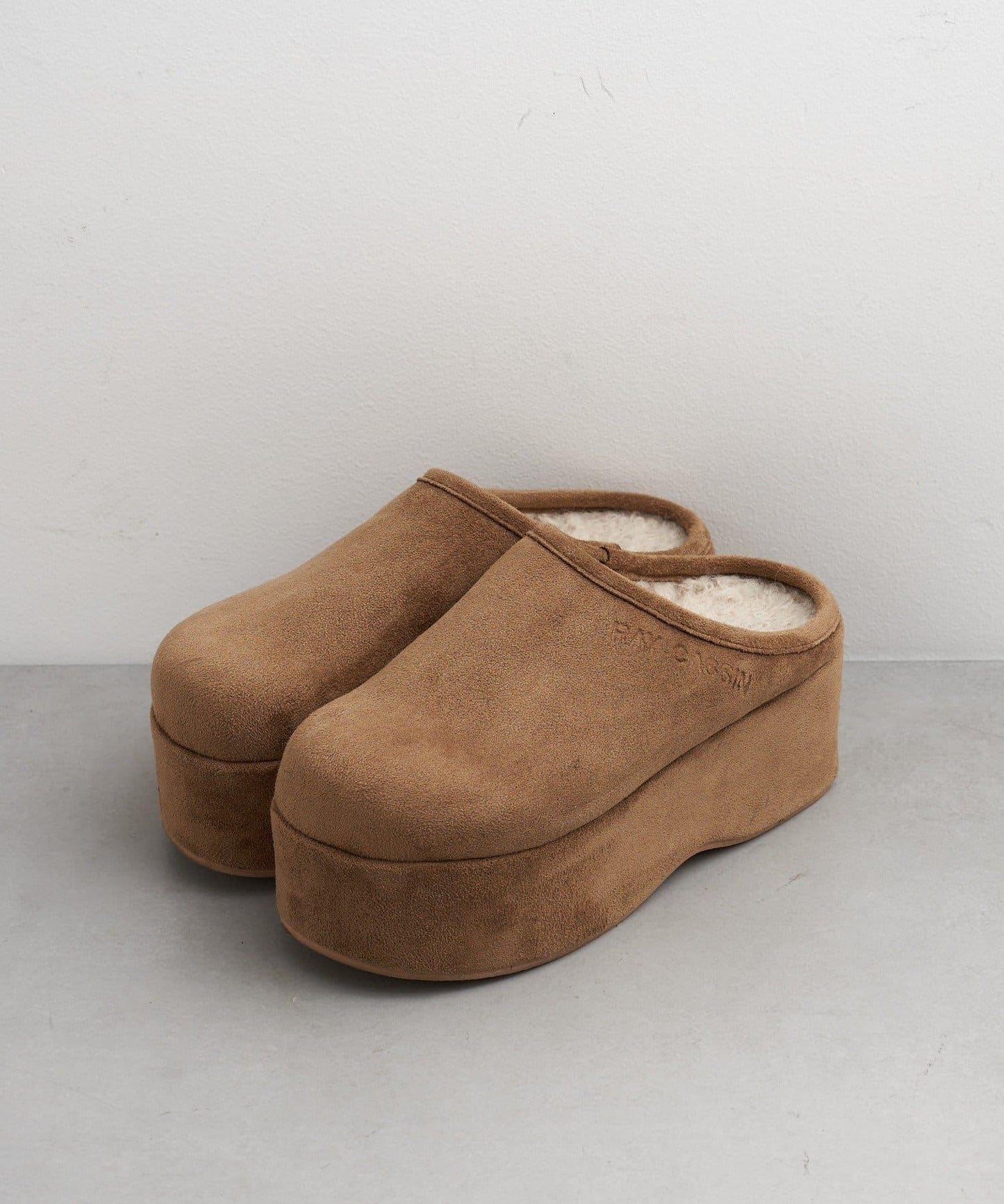 厚底羊羔絨懶人鞋