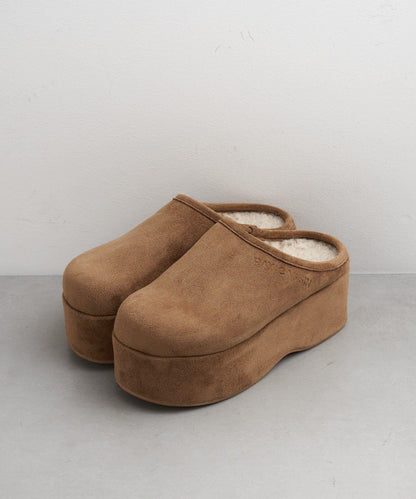 厚底羊羔絨懶人鞋