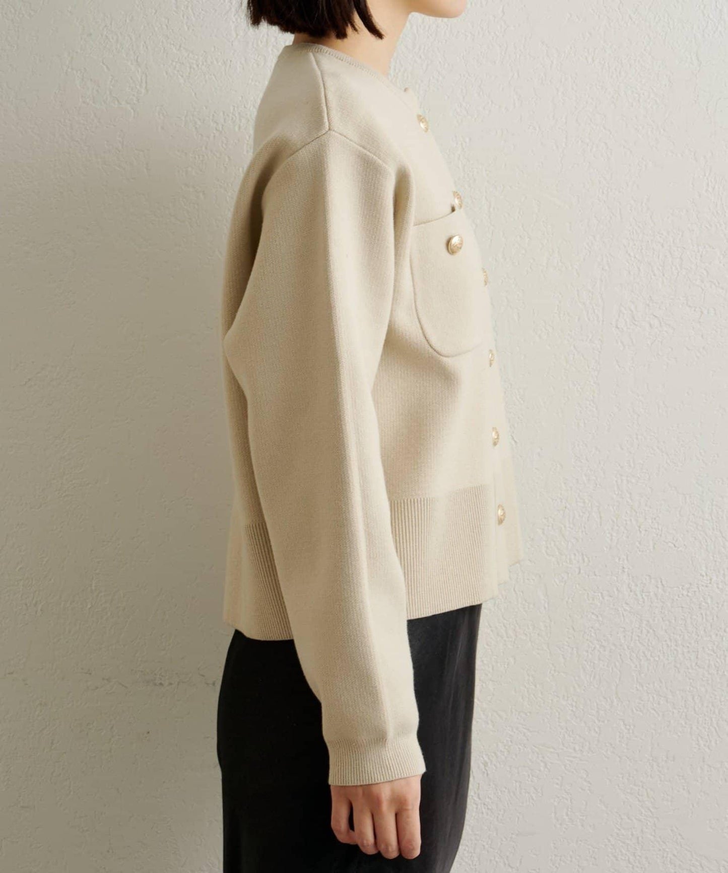 衛衣風格紐扣開衫