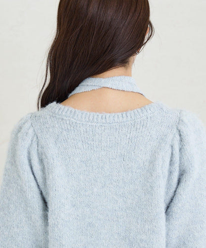 《10%OFFおすすめアイテム》蓬鬆短袖針織開衫