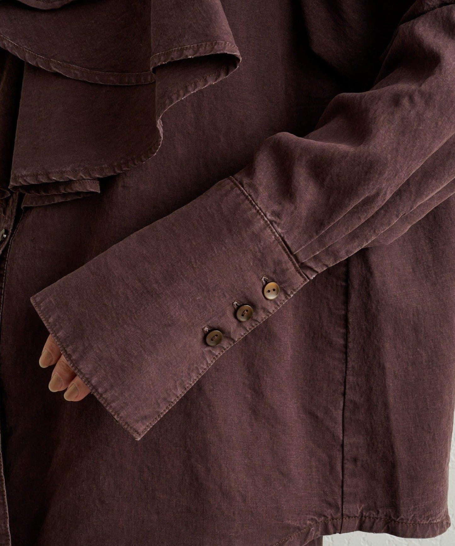 【可搭配套裝穿著◎】仿水洗荷葉邊襯衫