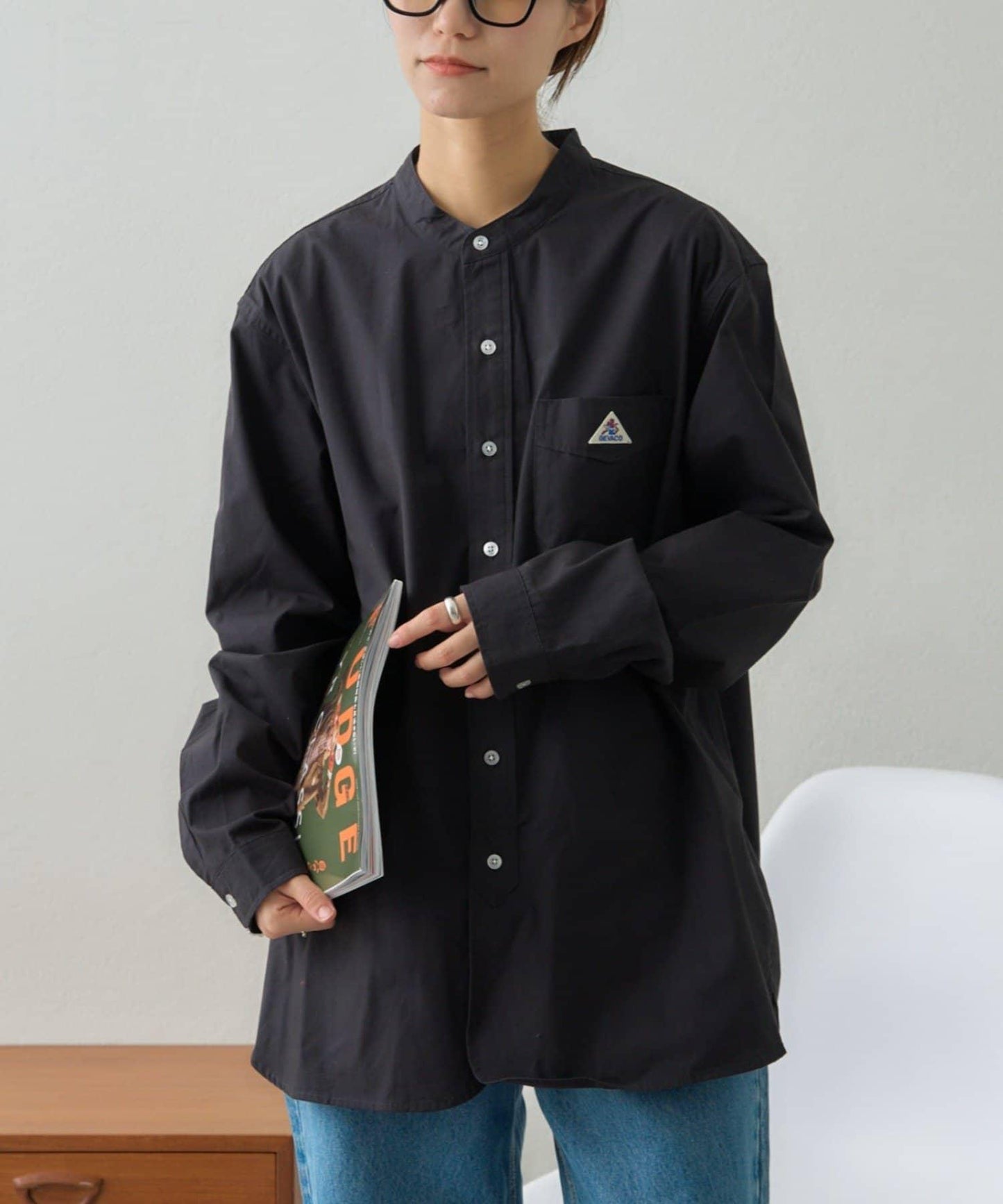 【GEVACO】磨毛立領襯衫