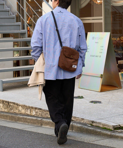 【FOX】燈芯絨翻蓋迷你單肩包