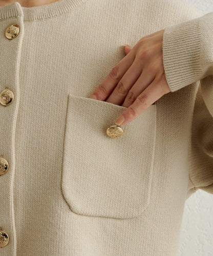 衛衣風格紐扣開衫
