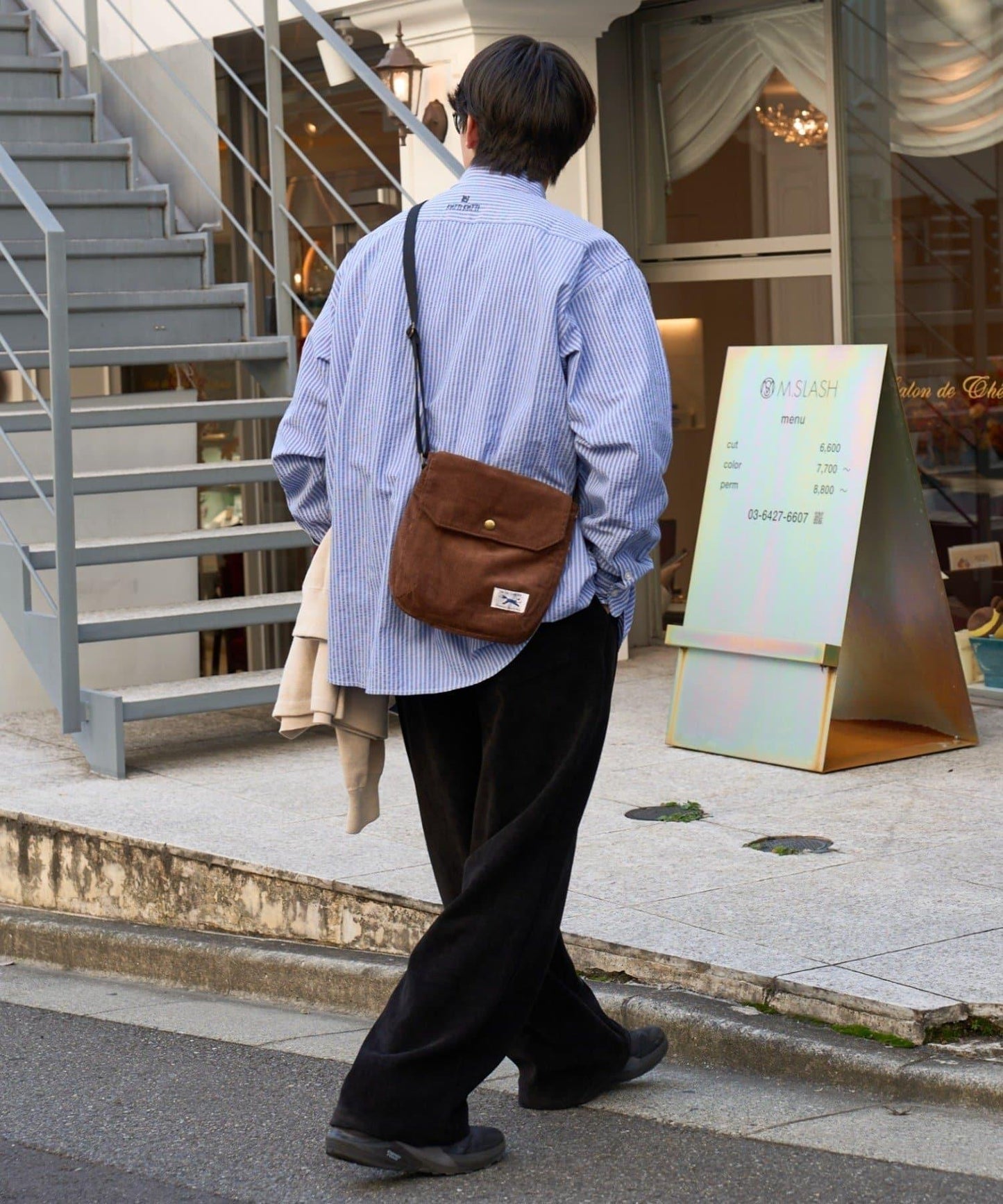 【FOX】燈芯絨翻蓋迷你單肩包