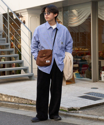 【FOX】燈芯絨翻蓋迷你單肩包