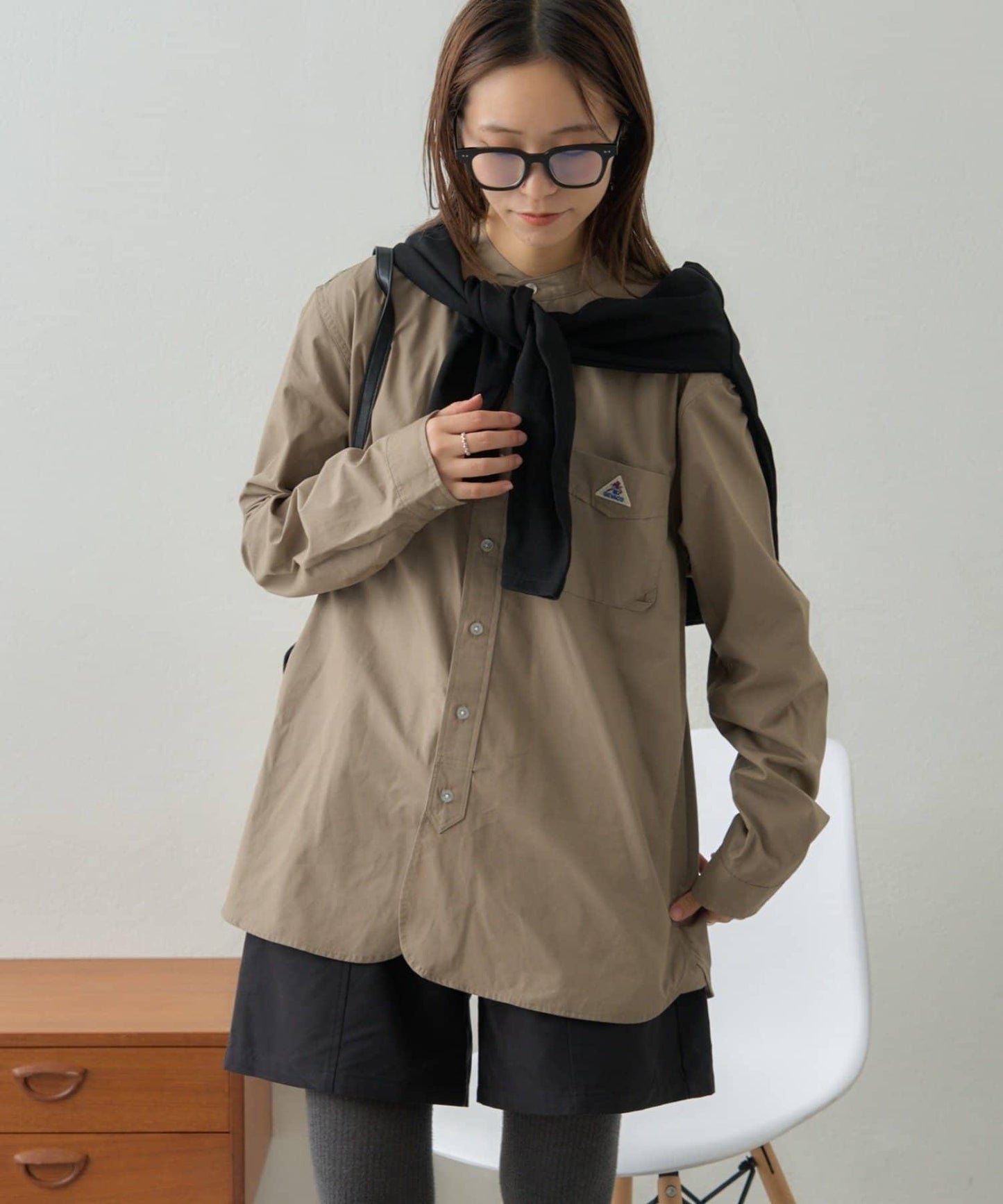 【GEVACO】磨毛立領襯衫