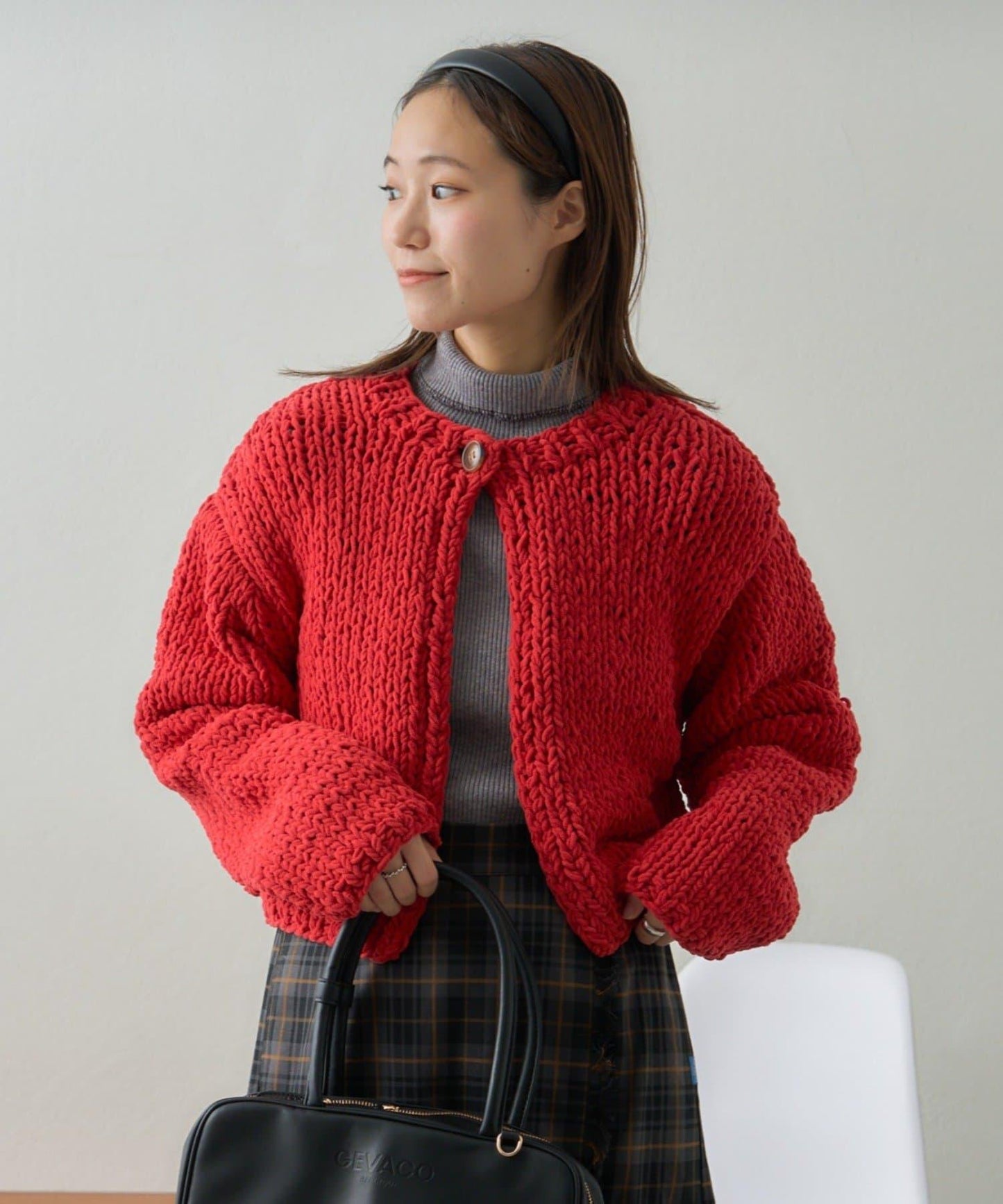 【GEVACO】短款針織開衫