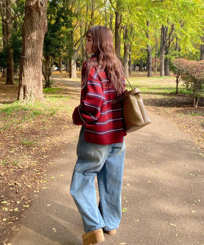 厚底羊羔絨懶人鞋