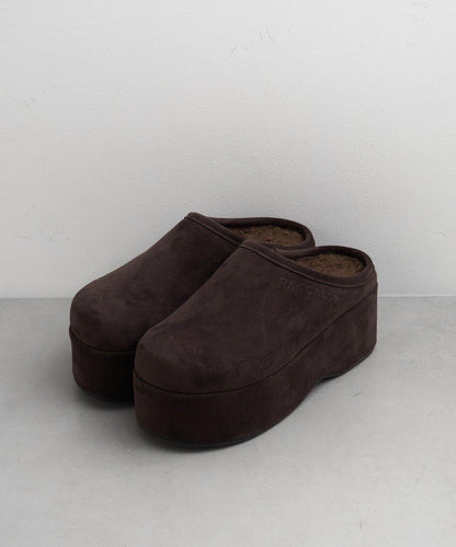 厚底羊羔絨懶人鞋