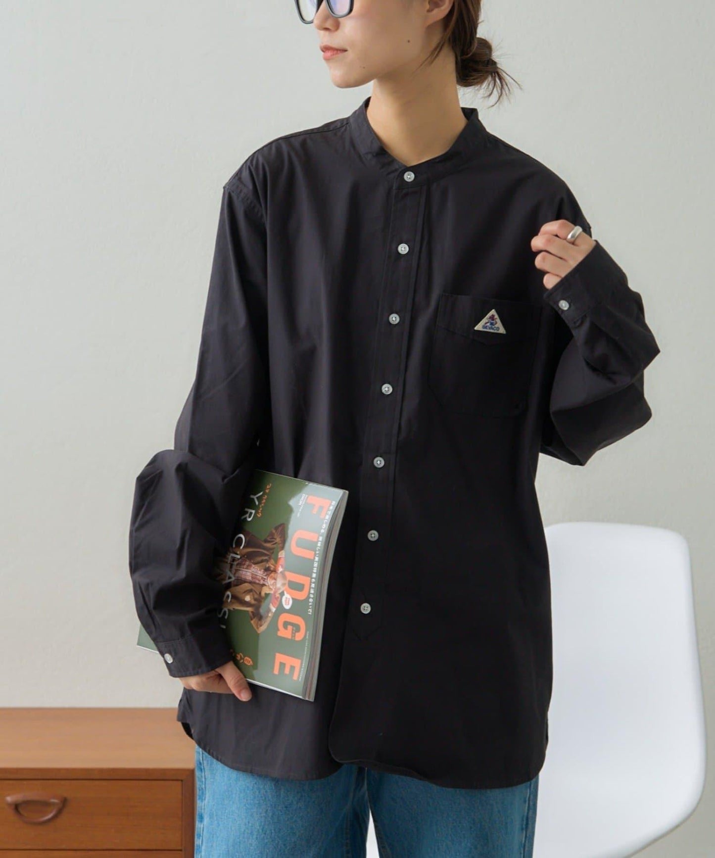 【GEVACO】磨毛立領襯衫