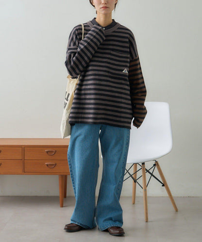 【中性】【GEVACO】條紋針織套頭衫